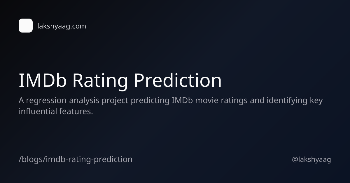 IMDb Rating Prediction