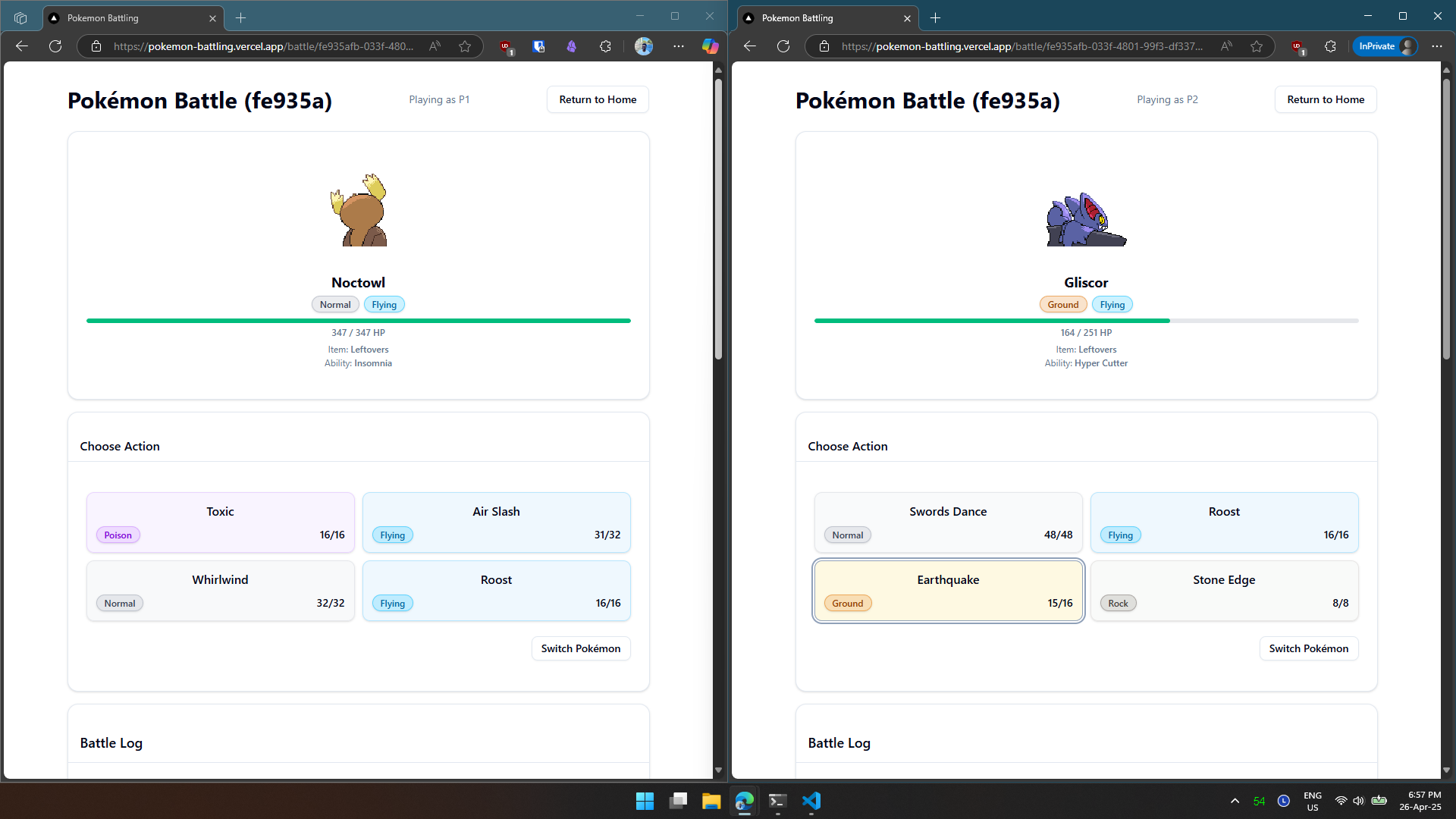 Pokemon Battling